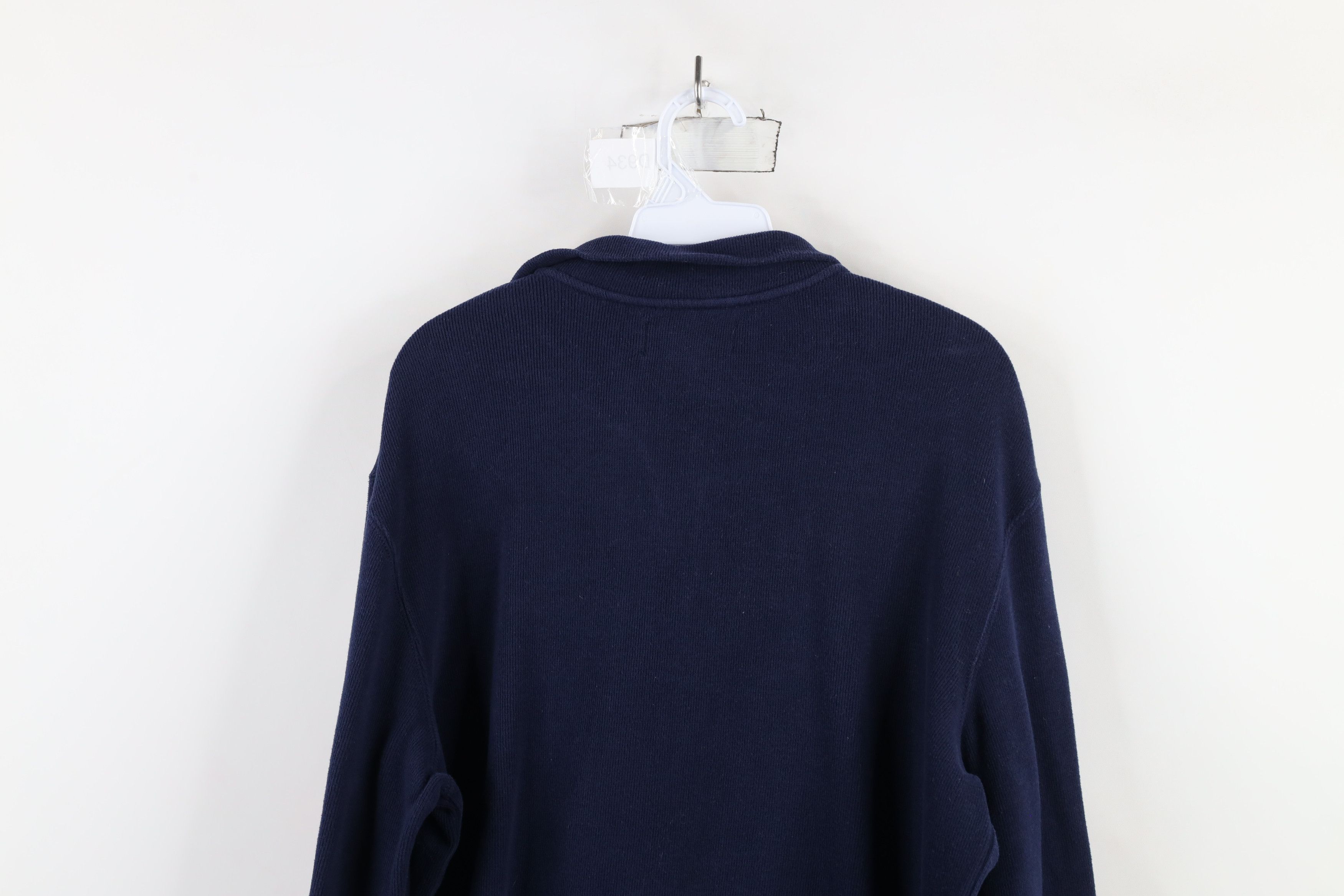 Ralph Lauren × Vintage Vintage 90s Ralph Lauren Cotton Ribbed Knit Half Zip Sweater Size US L / EU 52-54 / 3 - 11 Thumbnail