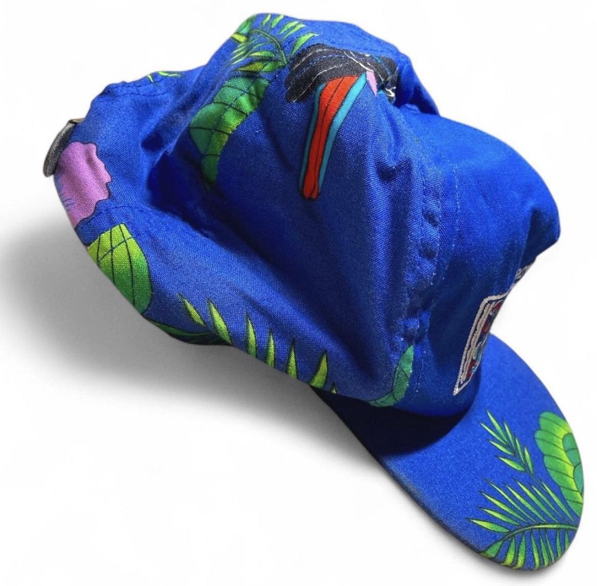 Vintage Vintage 90s Broward Center for Art Blue Floral Snapback Hat Size ONE SIZE - 5 Thumbnail