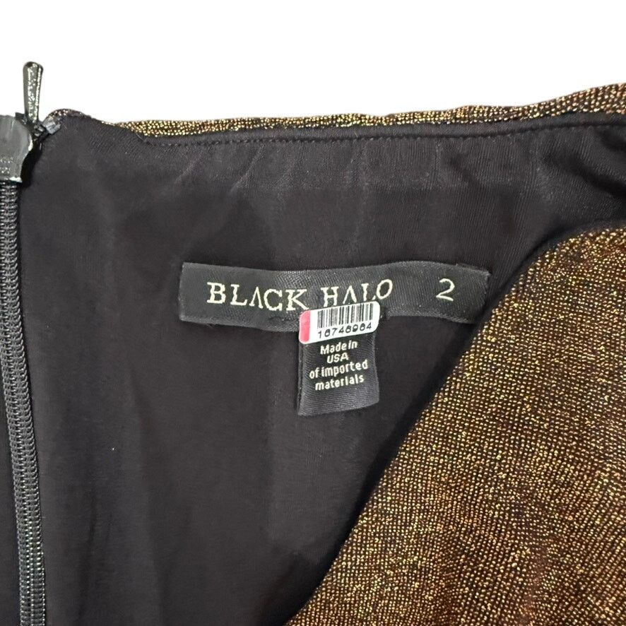 Black Halo Black Halo Long Sleeve Rafaela Maxi in Bronze, Size US 2 Size XS / US 0-2 / IT 36-38 - 6 Thumbnail