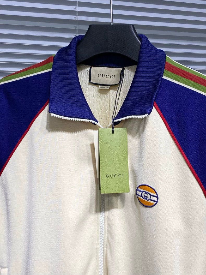 Gucci Gucci Blue and white stitching red and green stripes logo e Size US XL / EU 56 / 4 - 6 Thumbnail