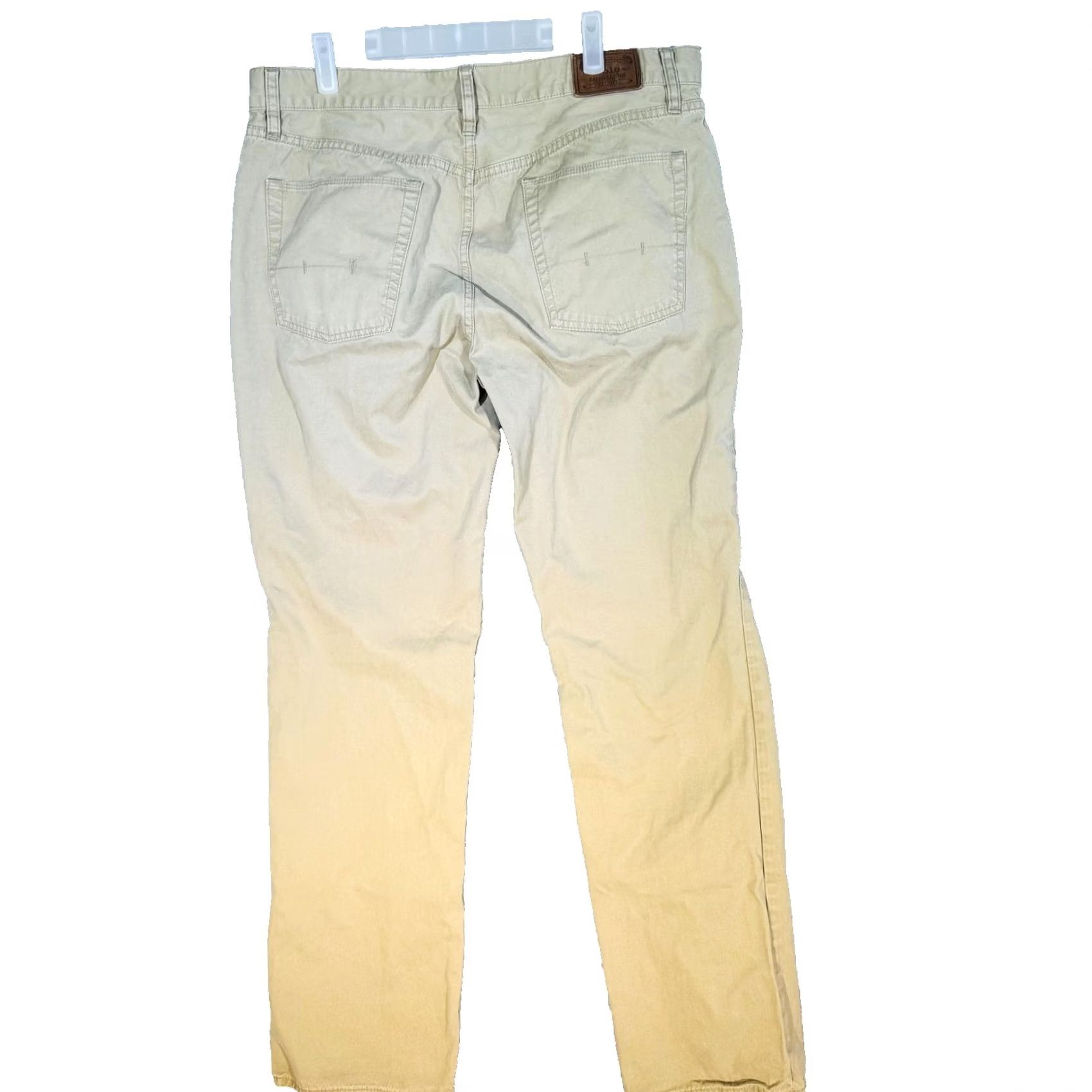 Polo Ralph Lauren Polo Ralph Lauren Khakis Mens 36x34 Beige Cotton Authentic Dungarees Zip Fly Size US M / EU 48-50 / 2 - 2 Thumbnail
