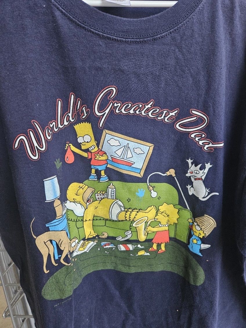 Gildan The Simpsons World Greatest Dad Gildan Tee Size US XL / EU 56 / 4 - 2 Thumbnail