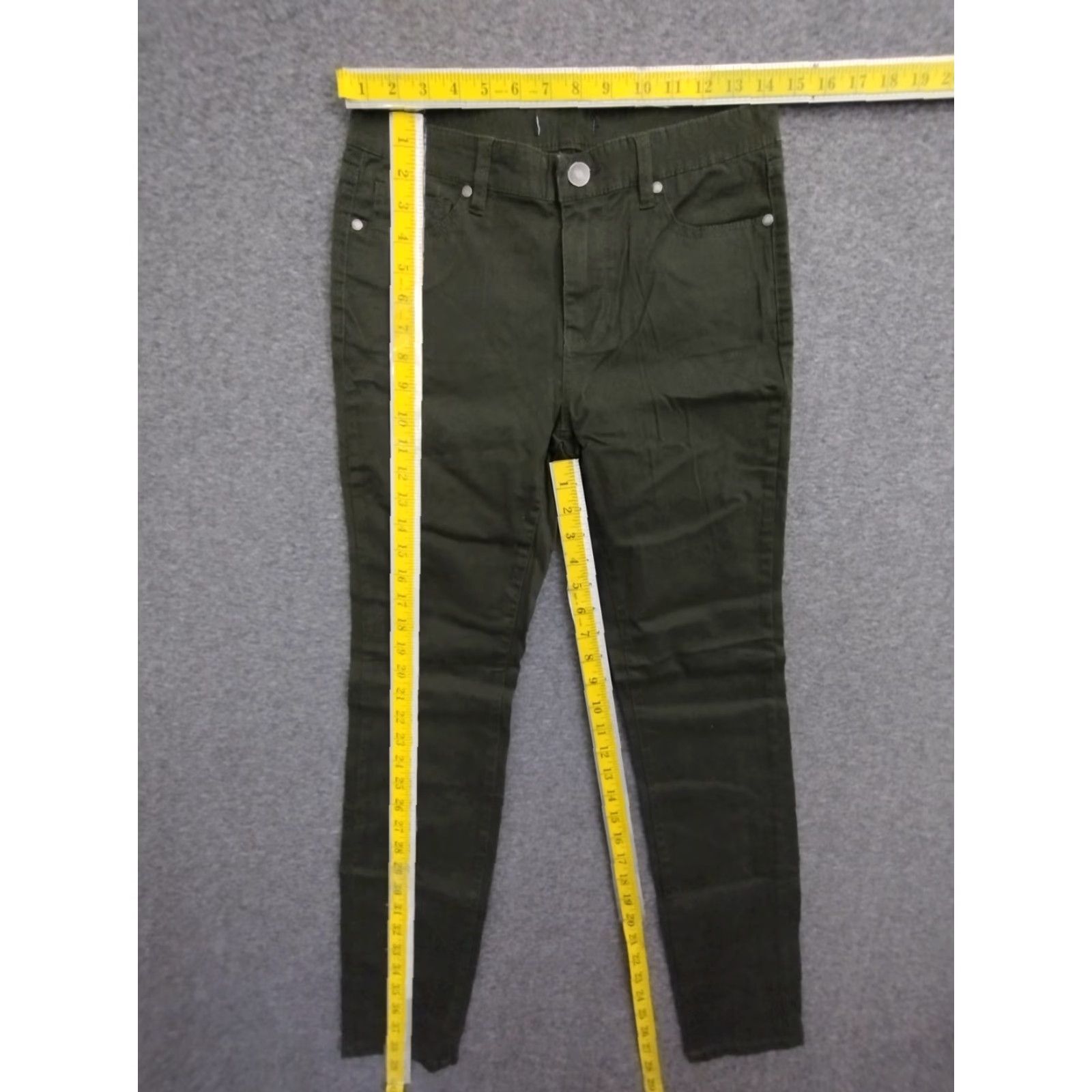 Buffalo David Bitton Buffalo David Bitton Jeans Olive Green Skinny Stretch 4 Women's Jeans 28 Inseam 5-Pocket Mid Rise Denim Size 27" / US 4 / IT 40 - 4 Thumbnail