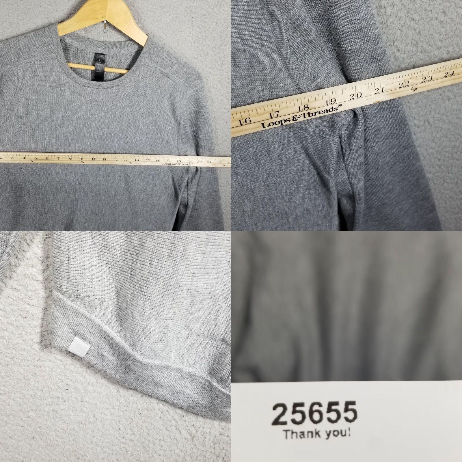 Lululemon Lululemon Sweater Mens Large Gray Merino Wool Crewneck Pullover Lightweight Size US L / EU 52-54 / 3 - 8 Thumbnail