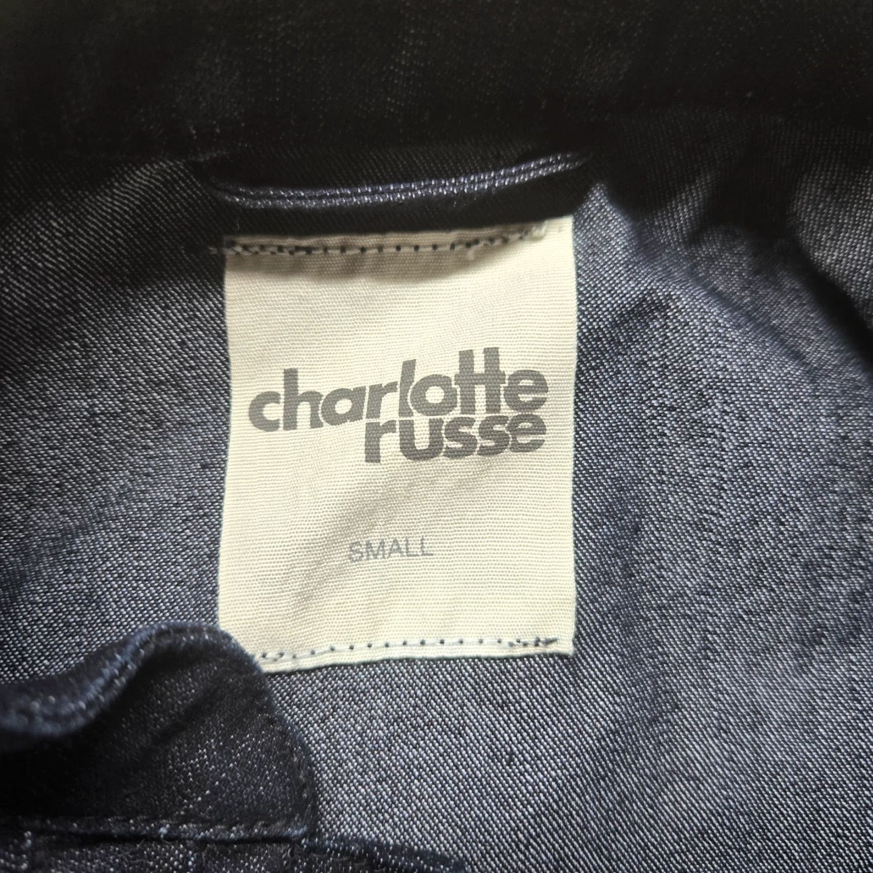 Vintage Charlotte Russe Jacket Black S Women Adult Lightweight Full Button Pocket Coat, cotton blend, Regular, Snap Closure, Basic Jacket Size S / US 4 / IT 40 - 4 Thumbnail