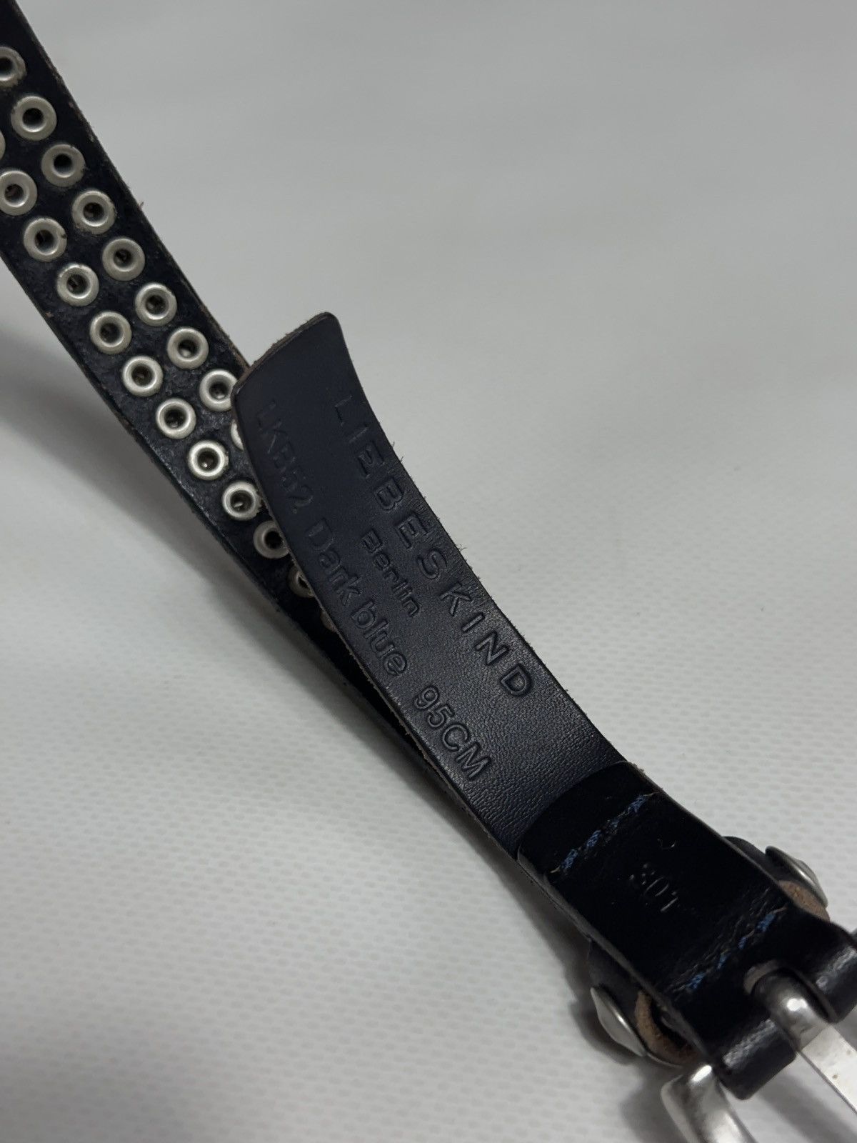 LIEBESKIND BERLIN Liebeskind Berlin Leather Studded Belt Metal Rivets 95 cm Size ONE SIZE - 4 Thumbnail
