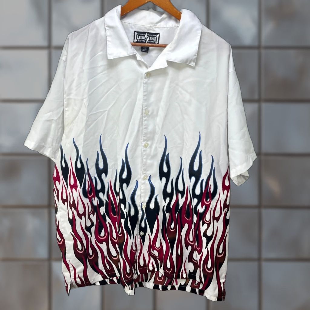 Vintage VINTAGE Nike Air Shirt XL White 90s USA Logo Button Short Sleeve Men Size US XL / EU 56 / 4 - 1 Thumbnail