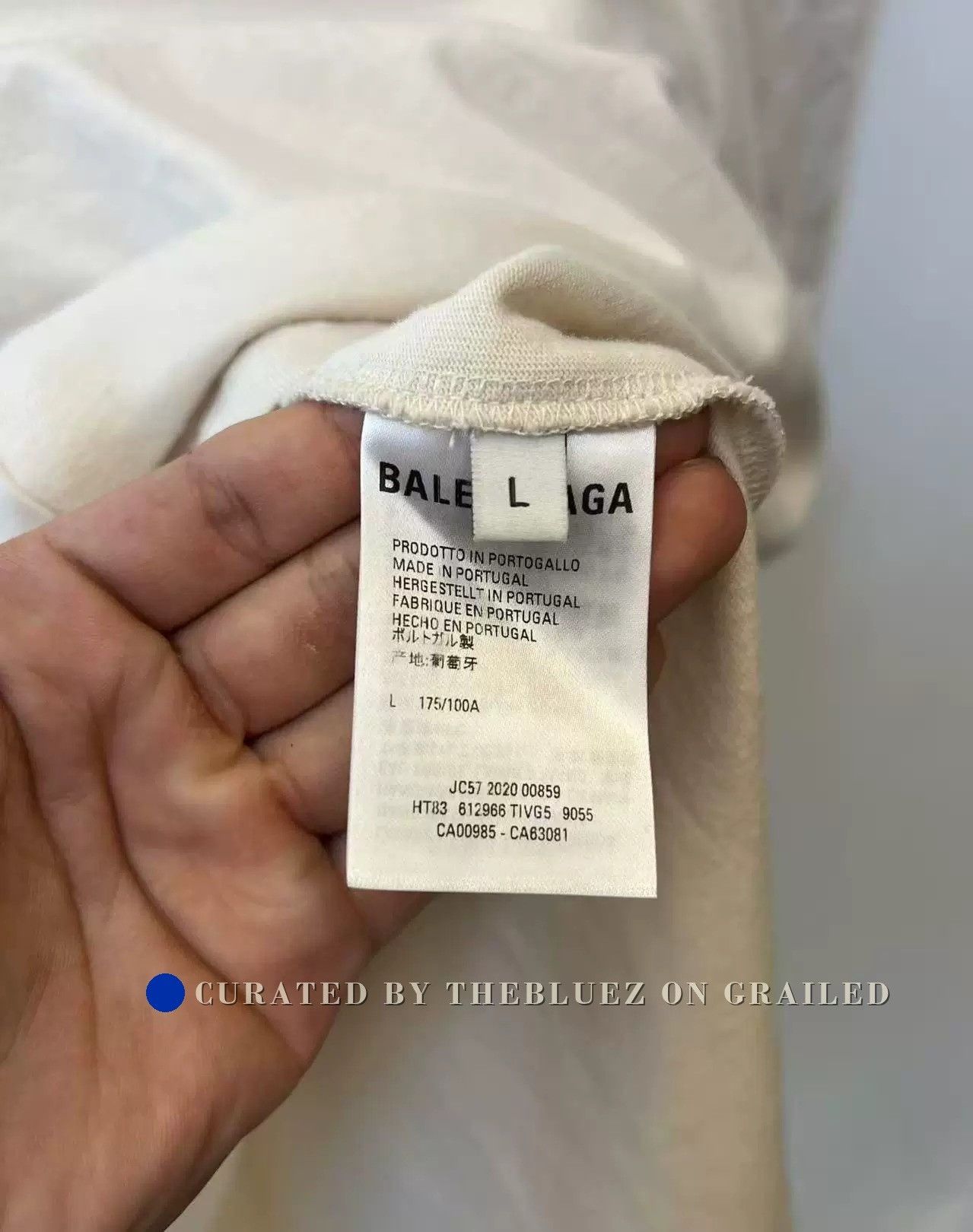 Balenciaga Balenciaga FW20 Logo Cream T-Shirt Size US L / EU 52-54 / 3 - 4 Thumbnail