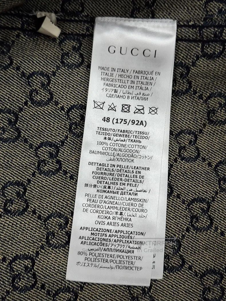 Gucci Gucci Full-print logo pattern lapel long-sleeved denim jac Size US M / EU 48-50 / 2 - 8 Thumbnail