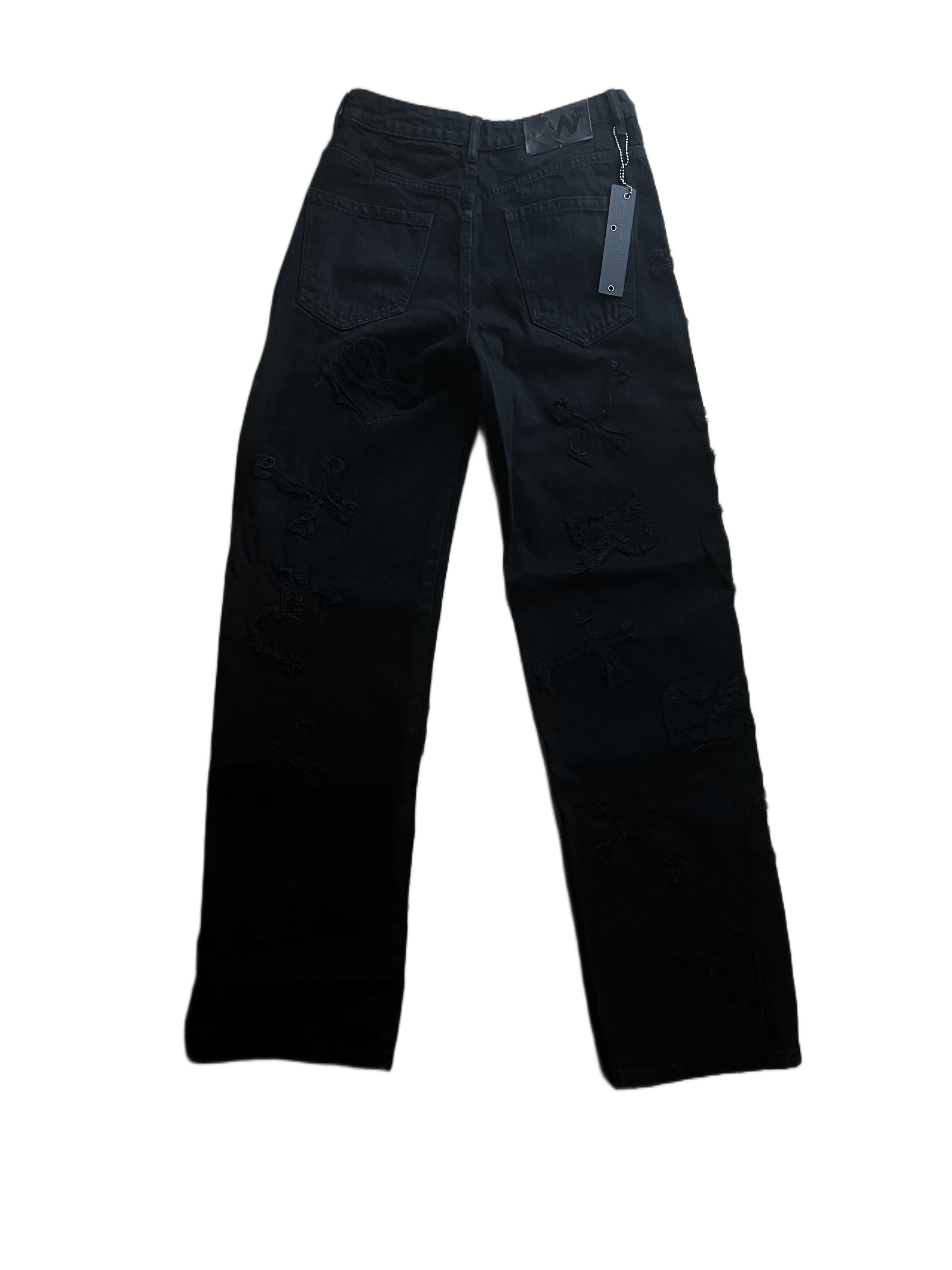 Racer Worldwide Racer Worldwide Washed Black Patch Crucifix Heavy Jeans Size US 28 / EU 44 - 2 Thumbnail