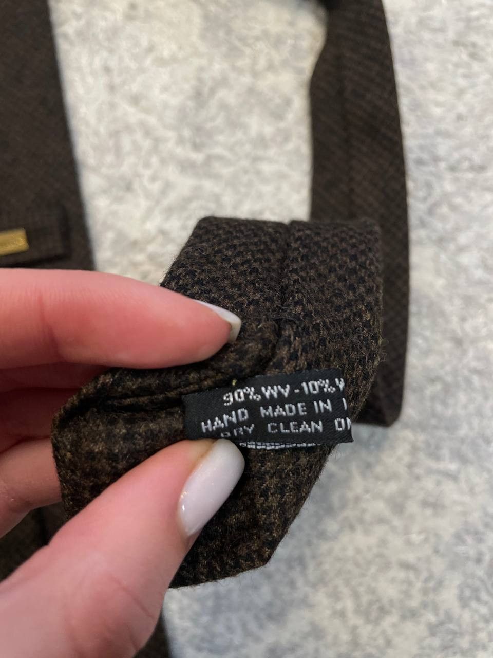 Other Vintage Italo Ferretti Wool Tie Tweed Texture Made In Italy Size ONE SIZE - 6 Thumbnail