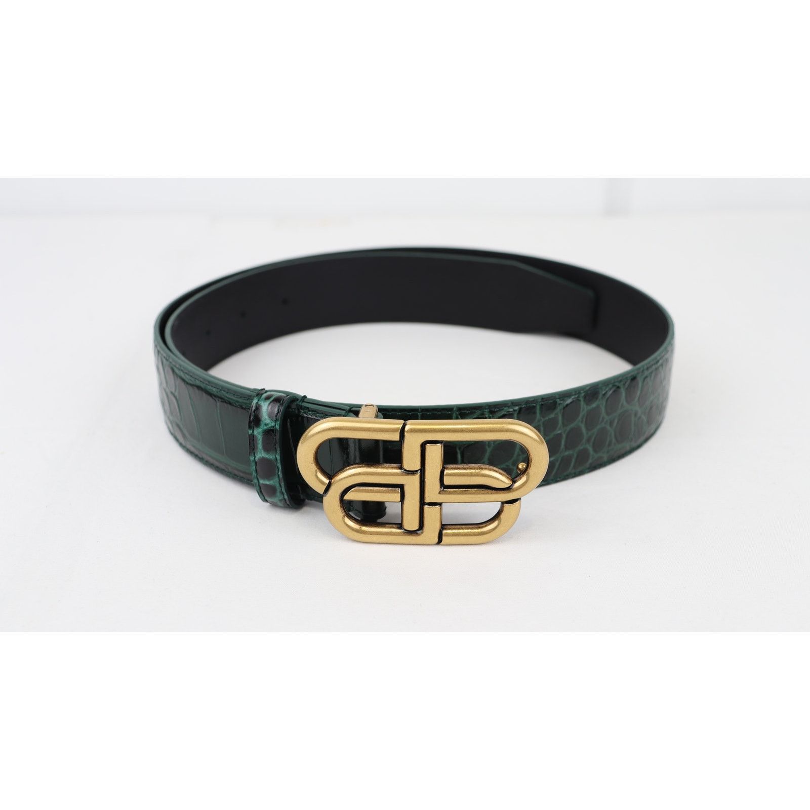 o1rshd1 Size: 95cm / Shiny Croc Embossed Calf BB Large Belt