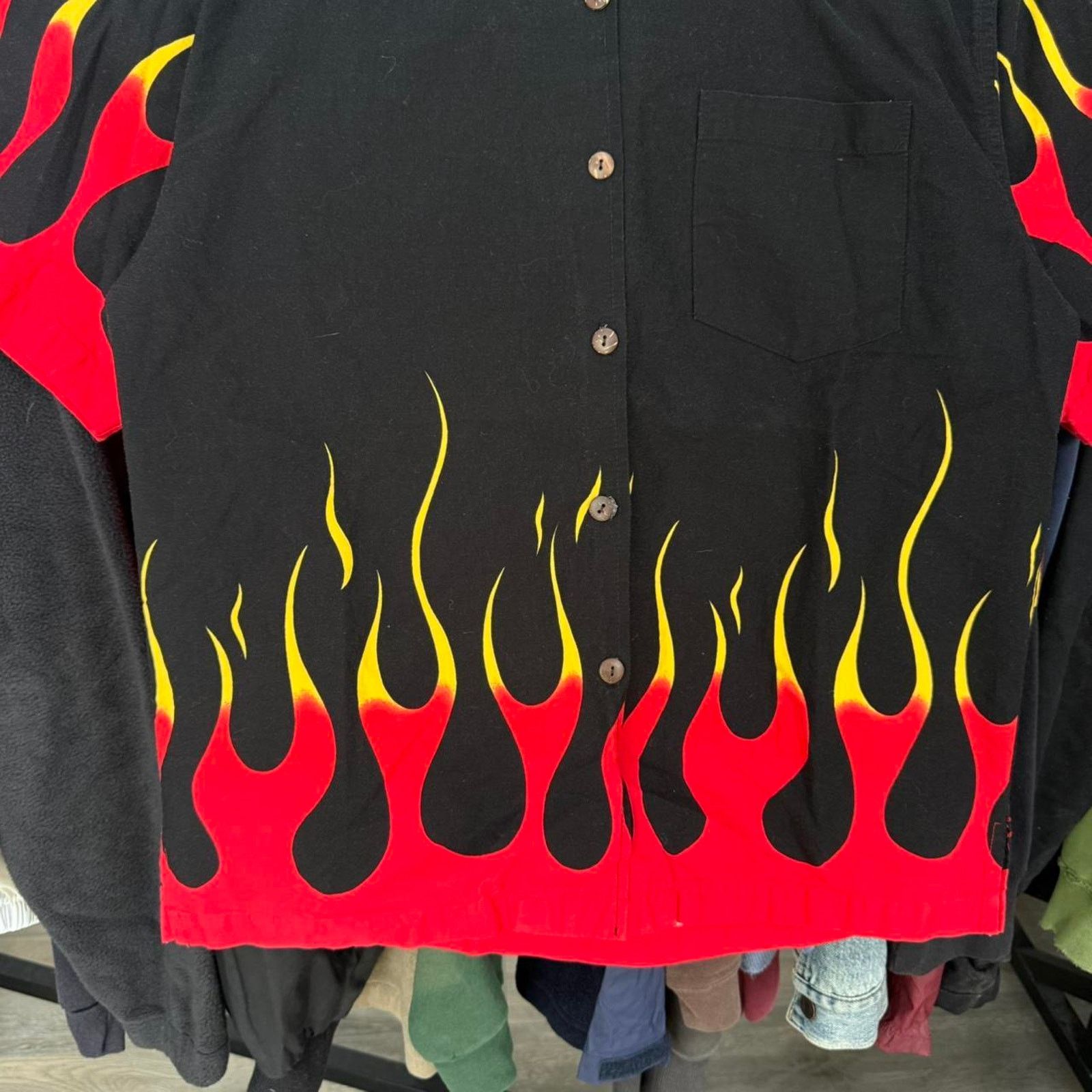 Other Vintage 90s flame button up Size US L / EU 52-54 / 3 - 4 Thumbnail