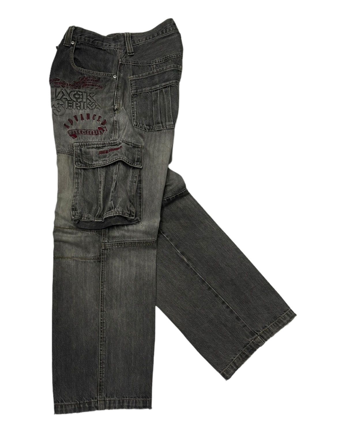 Hysteric Glamour BAGGY🔥JACK SERIKA MULTI POCKET BAGGY CARGO JEANS PANTS Size US 32 / EU 48 - 6 Thumbnail