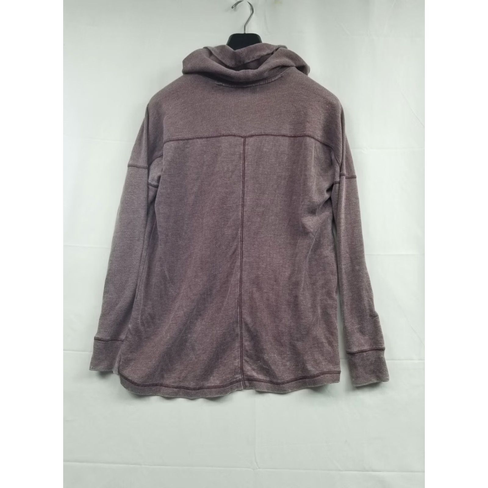 Lucky Brand Lucky Brand Sweater Womens Size M Burgundy Long Sleeve Cowl Neck Pullover Women Regular Knit Subtle Red Size M / US 6-8 / IT 42-44 - 2 Thumbnail