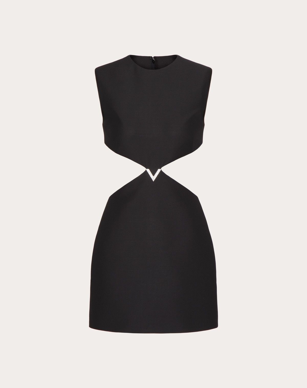Valentino o1s1wg110525 Crepe Couture Short Dress in Black Size M / US 6-8 / IT 42-44 - 1 Thumbnail