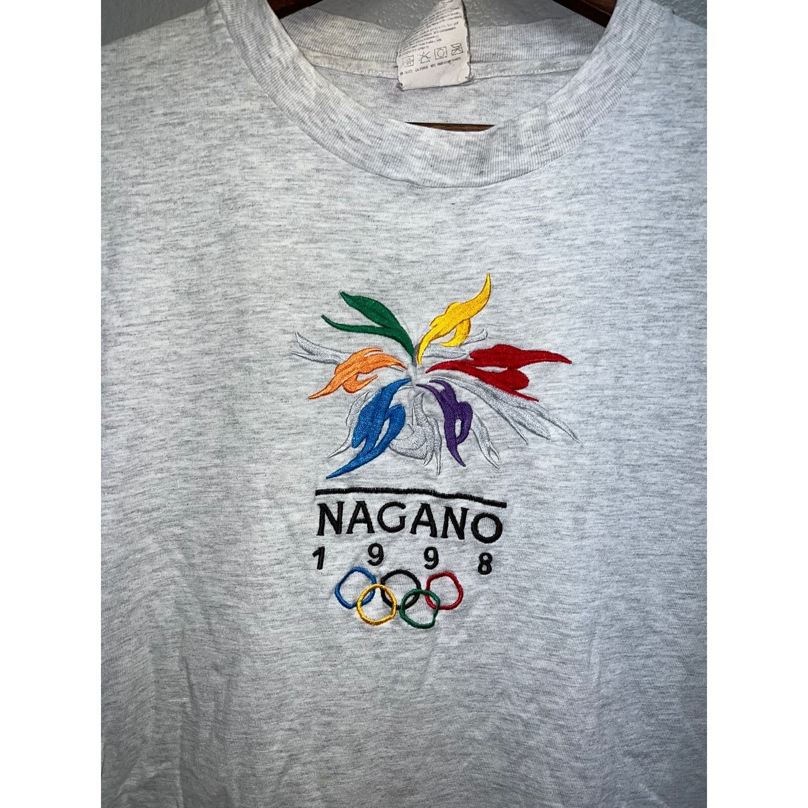 Vintage Vintage Nagono Olympics Shirt Japan Andazia Gray Tee Stained Size US M / EU 48-50 / 2 - 2 Thumbnail