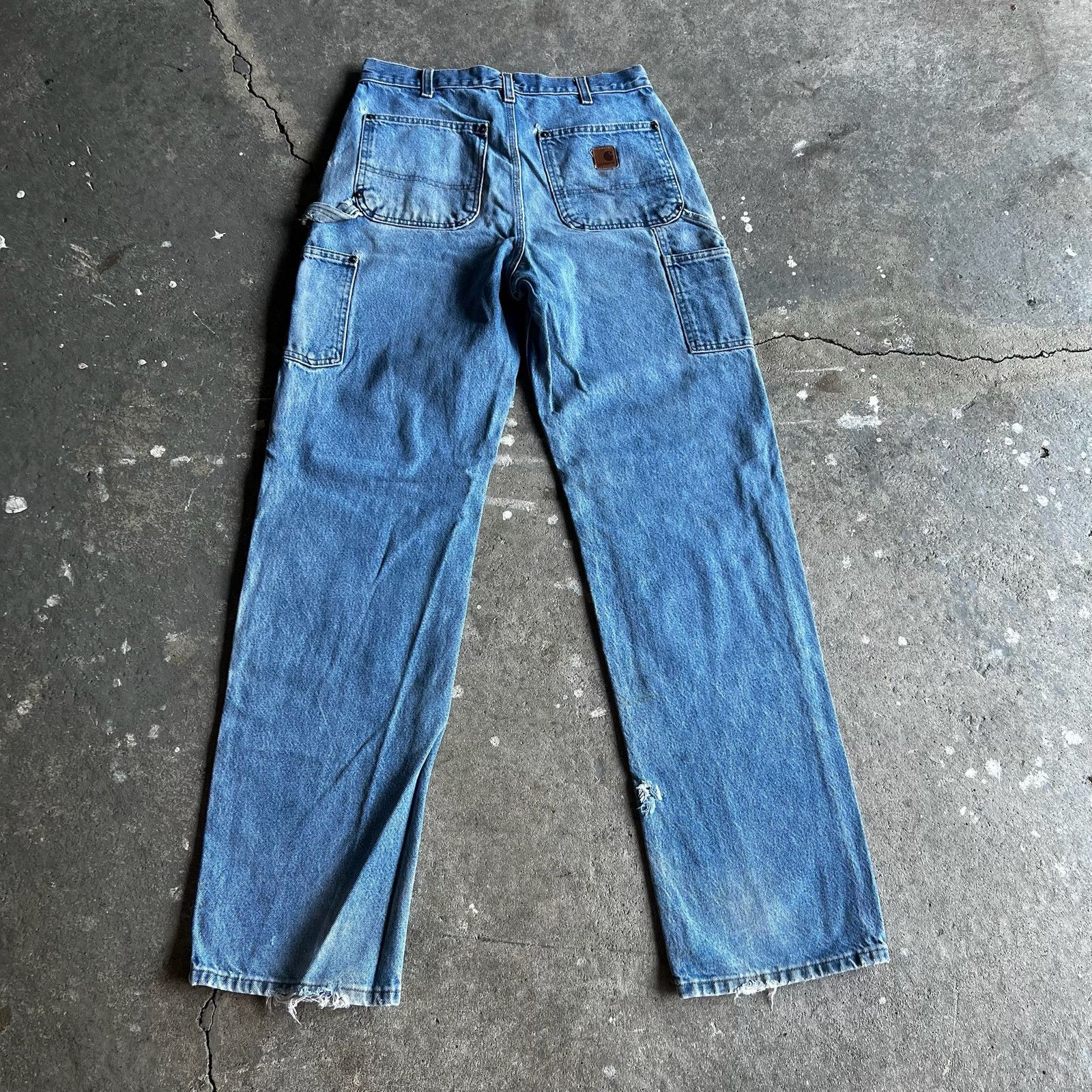Carhartt × Vintage Carhartt denim blue jean double knee work carpenter pants Size US 30 / EU 46 - 4 Thumbnail