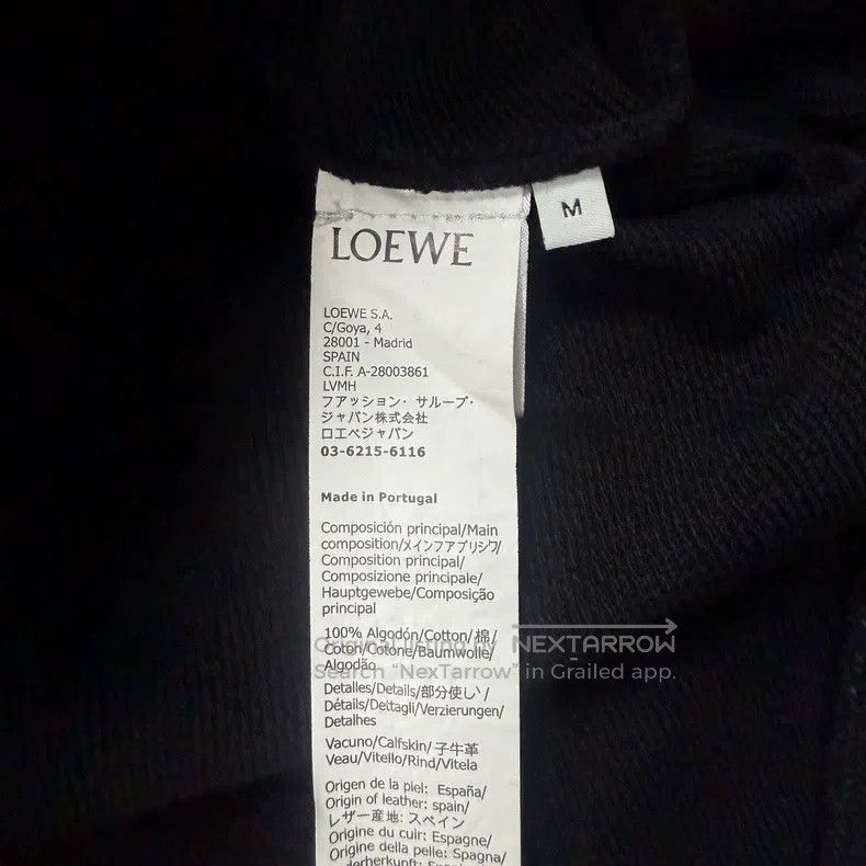Loewe Loewe Leather Texture Logo Hooded Sweatshirt Size US M / EU 48-50 / 2 - 4 Thumbnail