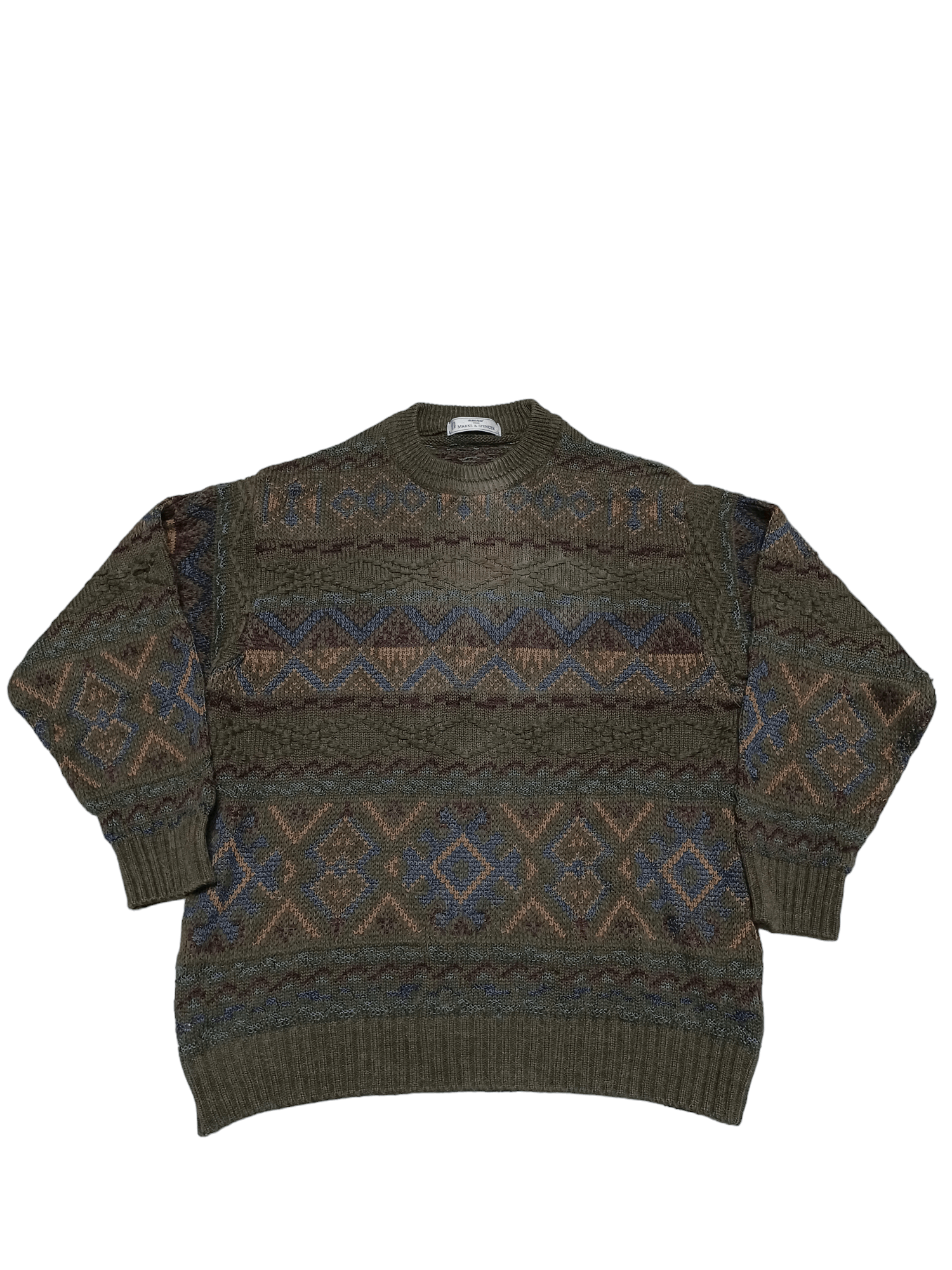 Marks & Spencer WOOL 90 OVERSIZE MARKSPENCER MADE IN UK OLDMONEY SWEATER Y2K Size US M / EU 48-50 / 2 - 1 Thumbnail
