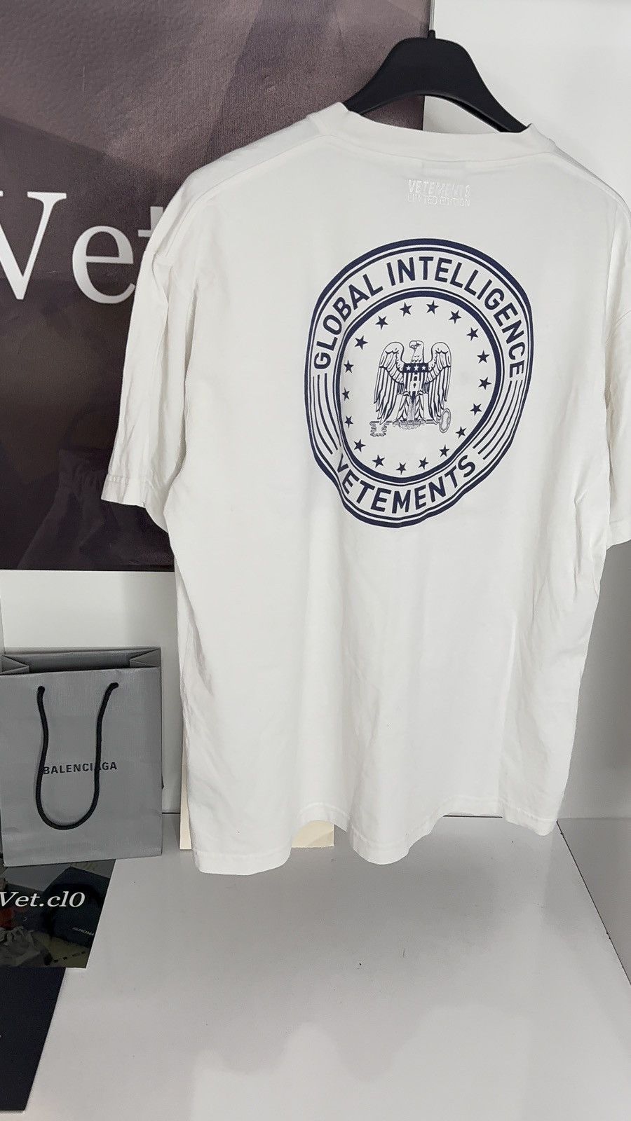 Vetements ✅Vetements Global Intelligence white t-shirt TWSL XL Size US XL / EU 56 / 4 - 2 Thumbnail