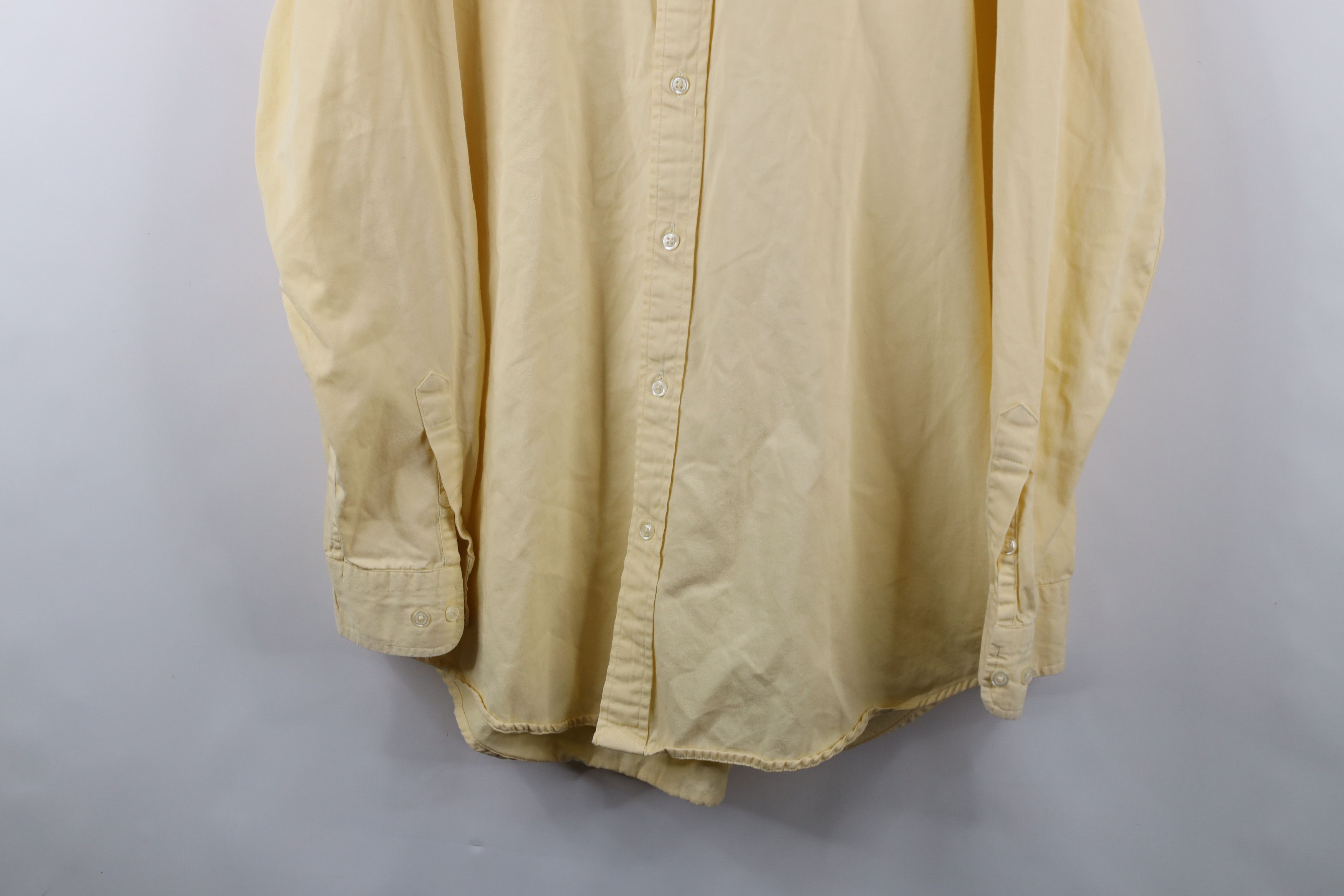 Ralph Lauren × Vintage Vintage 90s Ralph Lauren Collared Button Down Shirt Yellow Size US XL / EU 56 / 4 - 3 Thumbnail