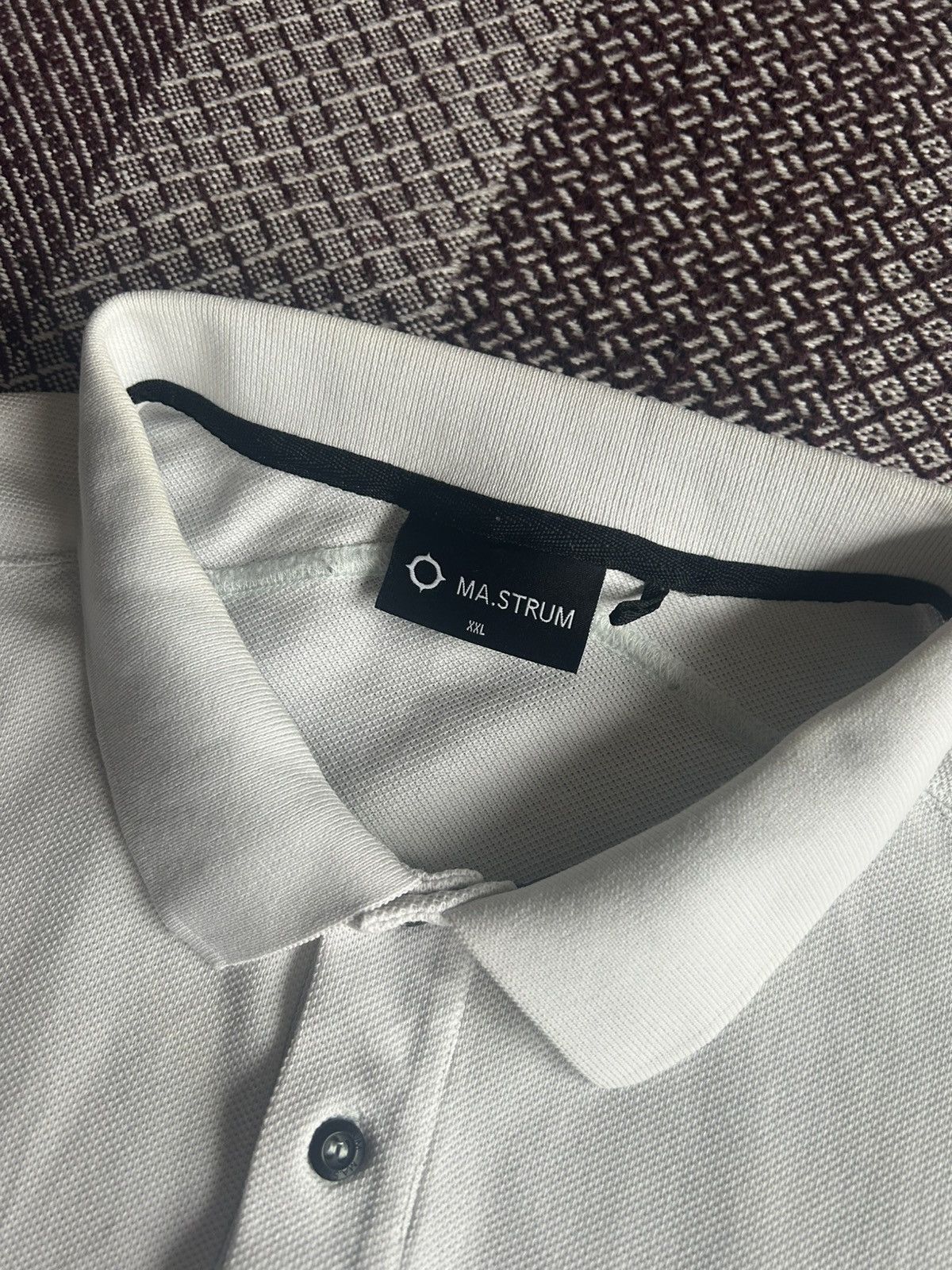 MA.STRUM × Vintage MA.STRUM White Polo Shirt Luxury Streetwear Style Size XXL Size US XXL / EU 58 / 5 - 5 Thumbnail