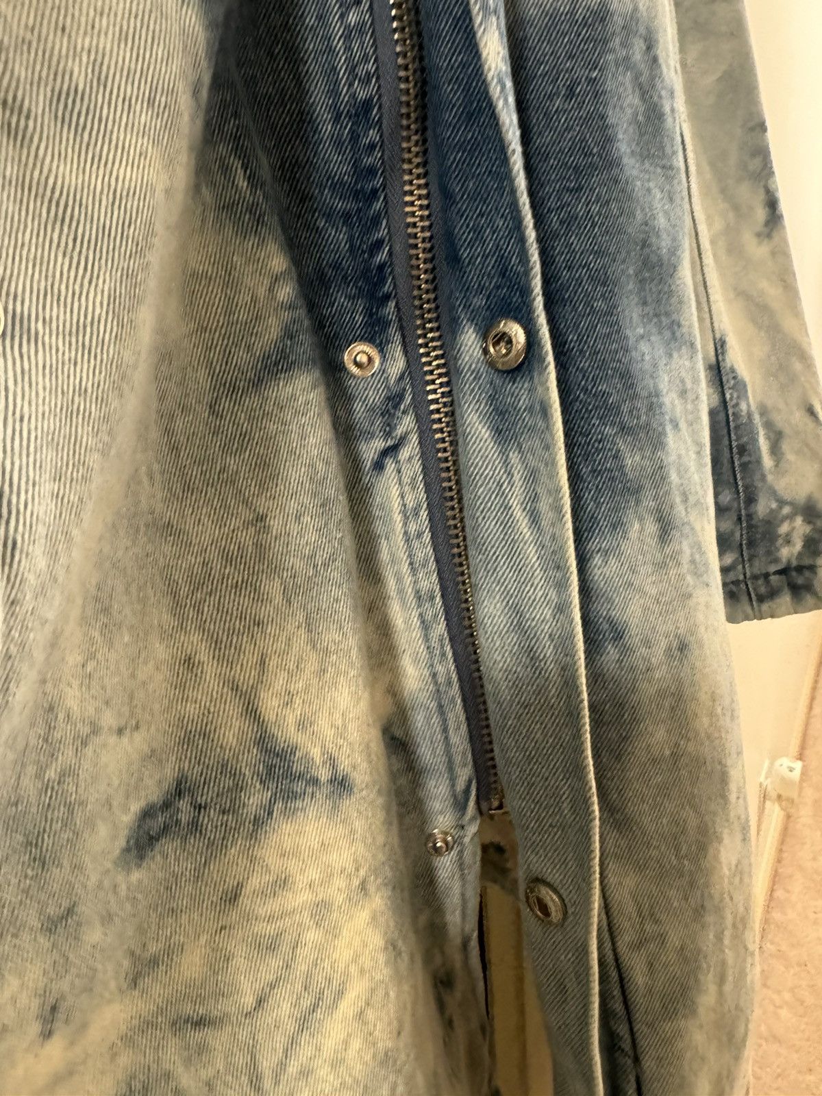 Forever 21 Bleached Denim Overcoat Jacket Sherpa Size US L / EU 52-54 / 3 - 4 Thumbnail
