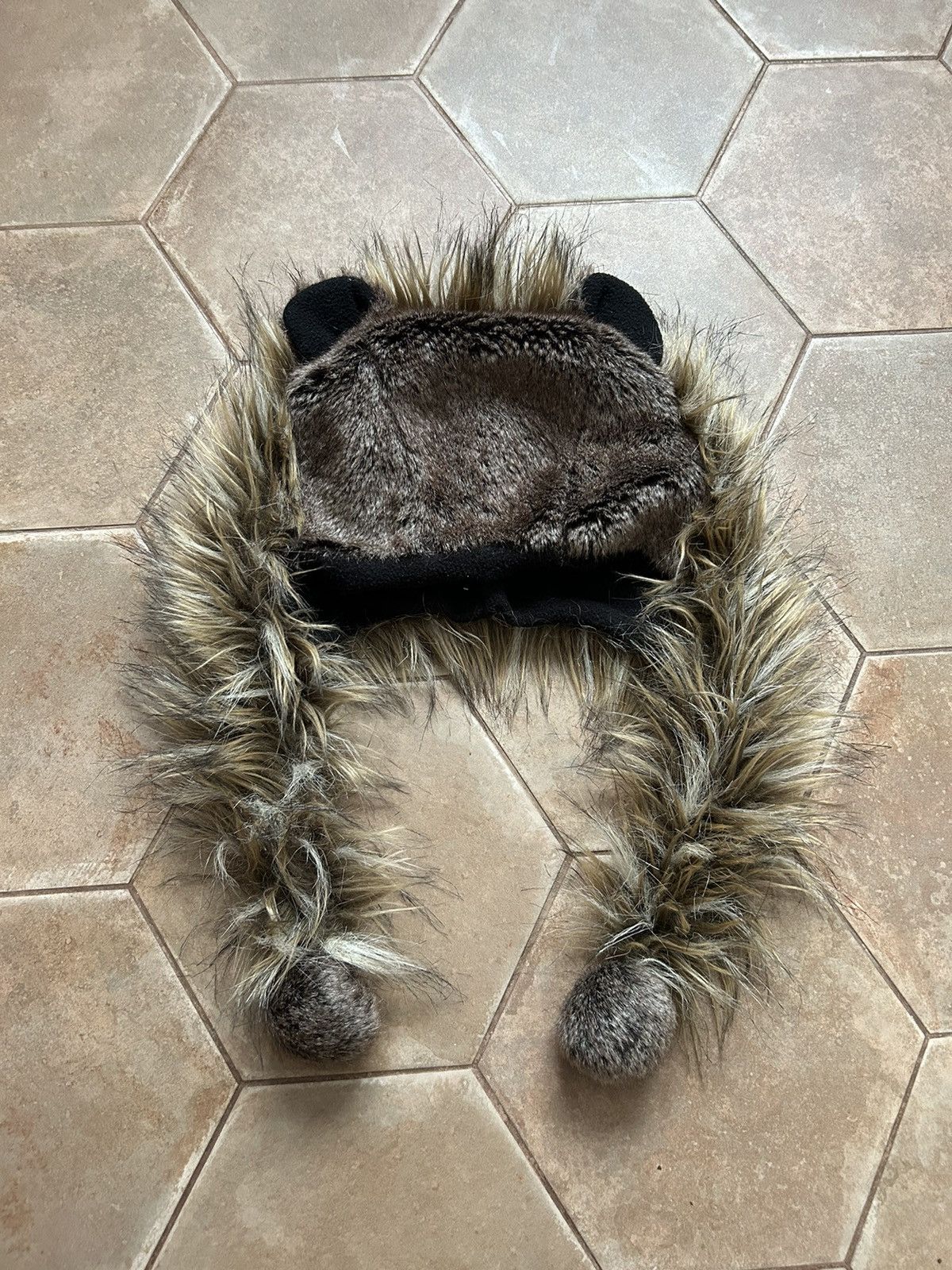 Japanese Brand GRAZY Y2K Faux Fur Fuzzy Beanie Ushanka Trapper Hat Japan Size ONE SIZE - 1 Thumbnail