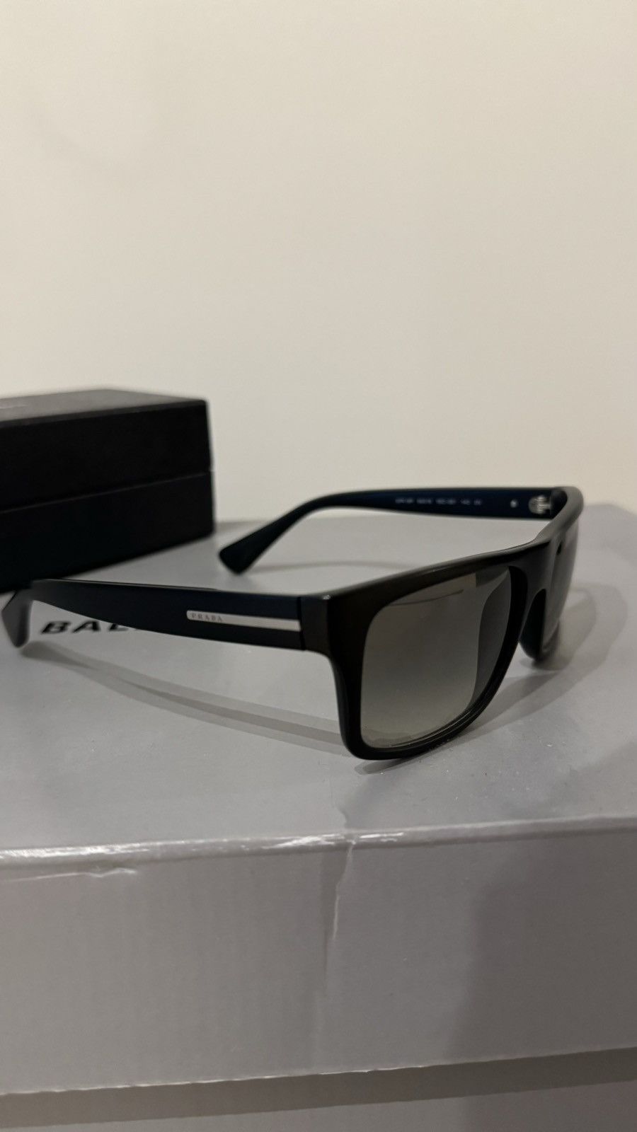 image of Black Prada Rectangular Sunglasses, Men's