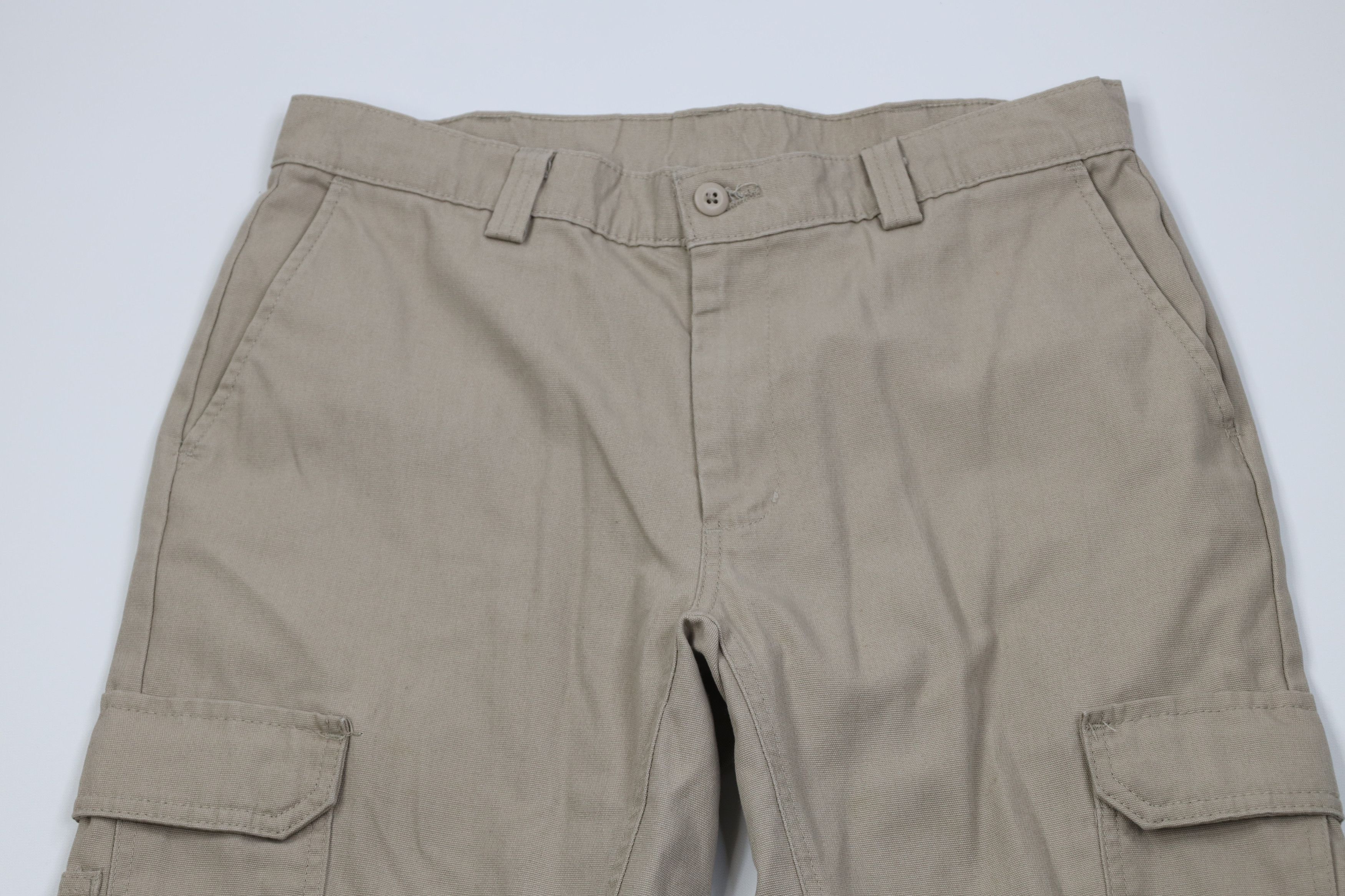 Wrangler Vintage Y2K Wrangler Workwear Wide Leg Cargo Pants Beige Size US 34 / EU 50 - 2 Thumbnail