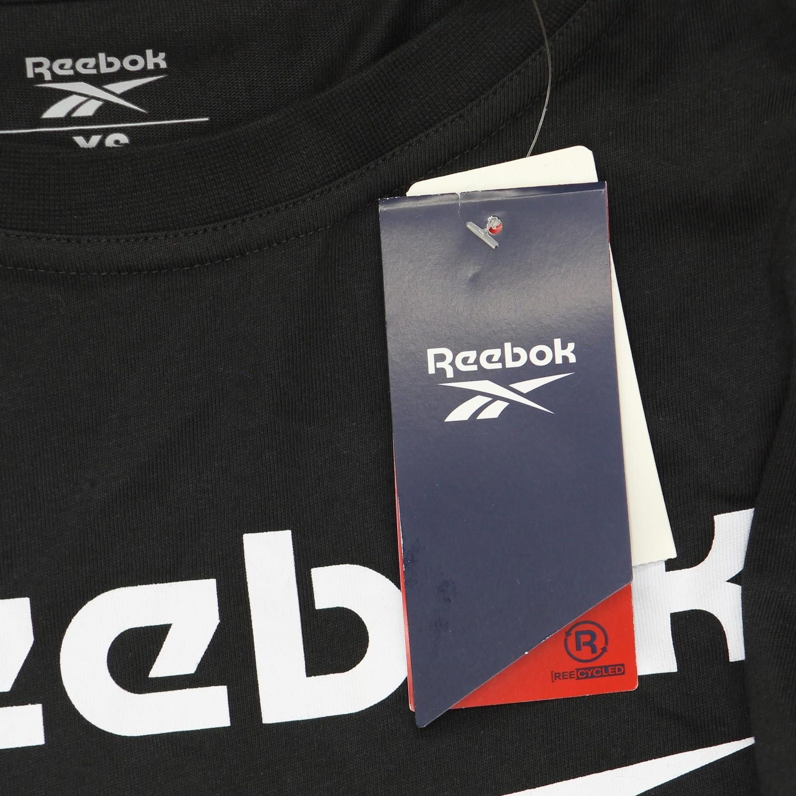 Reebok Nwt Reebok Womens Graphic Big Logo Tee Hb2271 Black Xs Size XS / US 0-2 / IT 36-38 - 3 Thumbnail