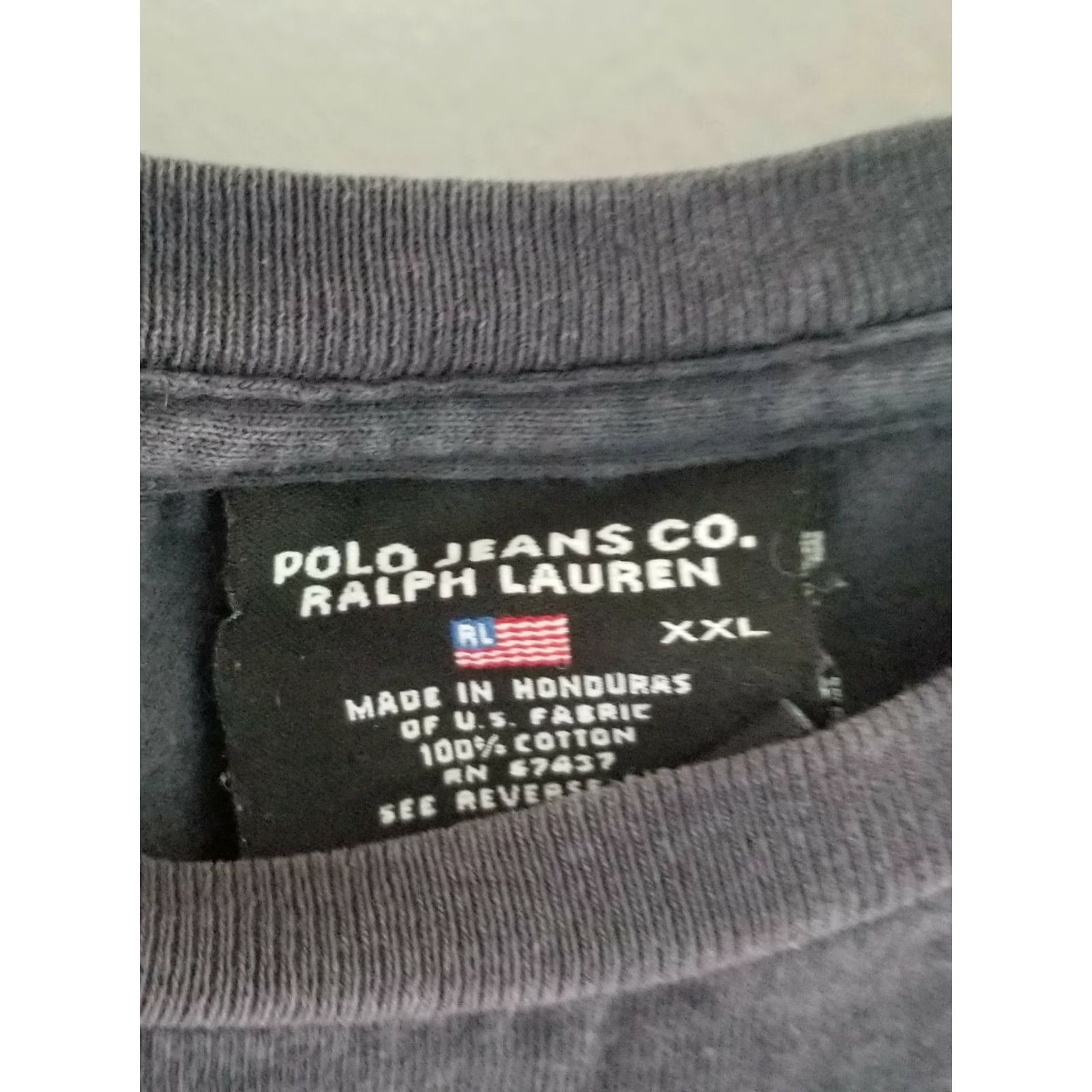 Vintage VINTAGE Polo Jeans Co Ralph Lauren T Shirt Men’s XXL 90s Spell Out Blue Graphic Tee 100% Cotton Short Sleeve Crew Neck Mens Size US S / EU 44-46 / 1 - 3 Thumbnail
