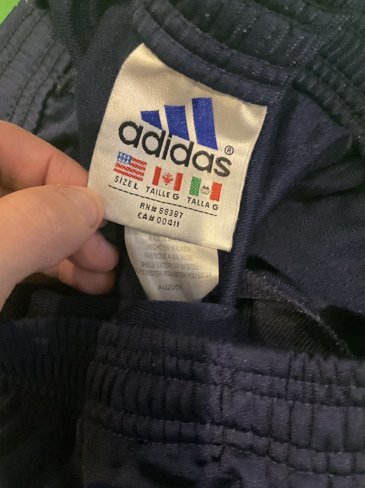 Adidas × Vintage Vintage Navy and white Adidas track pants Size US 32 / EU 48 - 2 Thumbnail