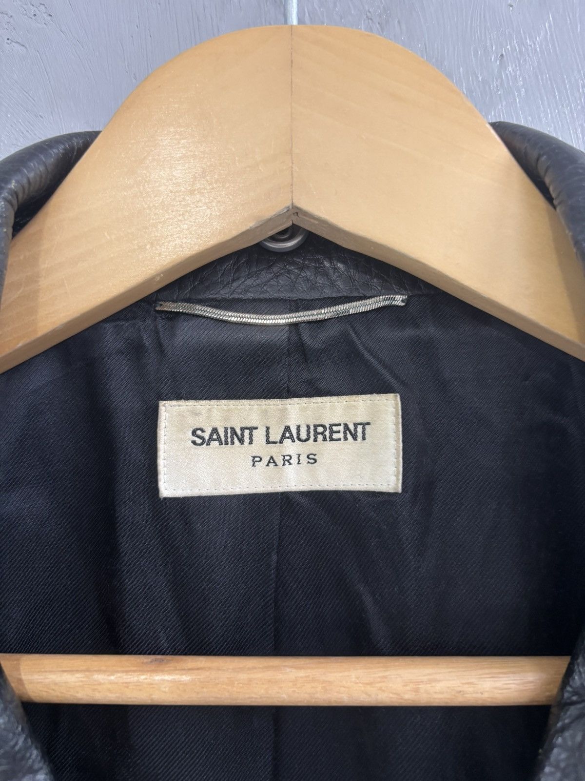 Saint Laurent Paris Saint Laurent FW16 L01 calfskin distressed leather jacket Size US S / EU 44-46 / 1 - 17 Thumbnail