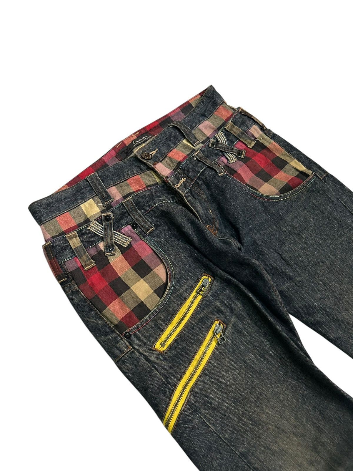 Japanese Brand × Kapital × Vintage Double Waist Dominate Japanese Punk Style Denim Jeans Size US 31 - 2 Thumbnail