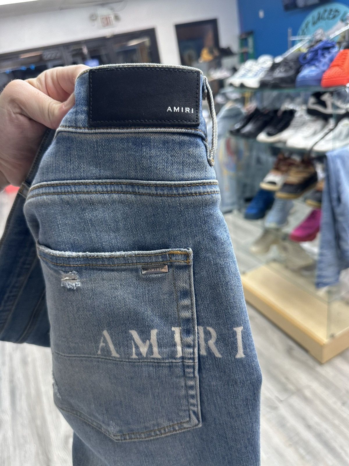 Amiri Amiri - Hibiscus Stencil Jeans Light Indigo Size US 38 / EU 54 - 4 Thumbnail