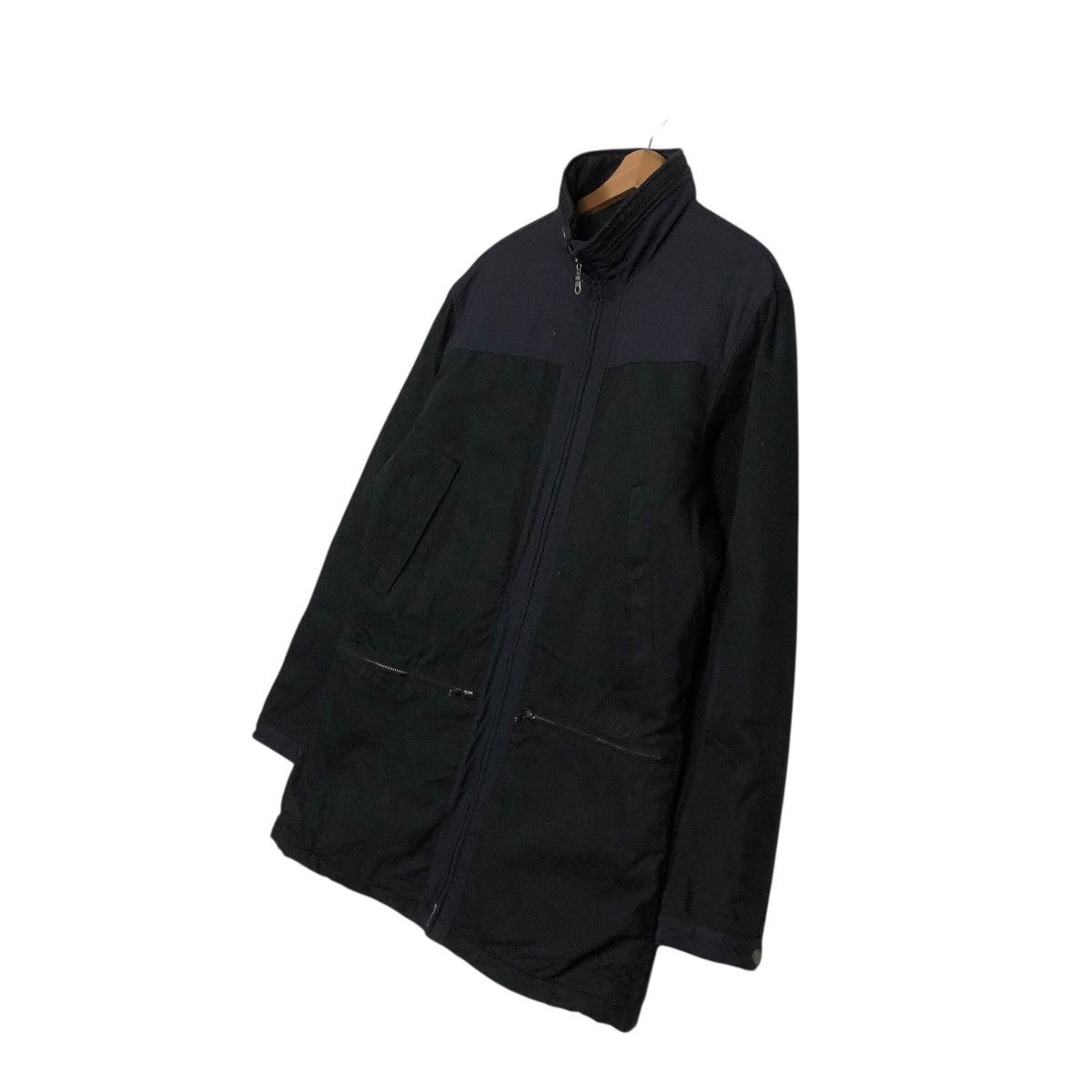 Japanese Brand Black Zip Up Jacket Stand Collar Pocket Casual Coat Biglidue Size US M / EU 48-50 / 2 - 3 Thumbnail