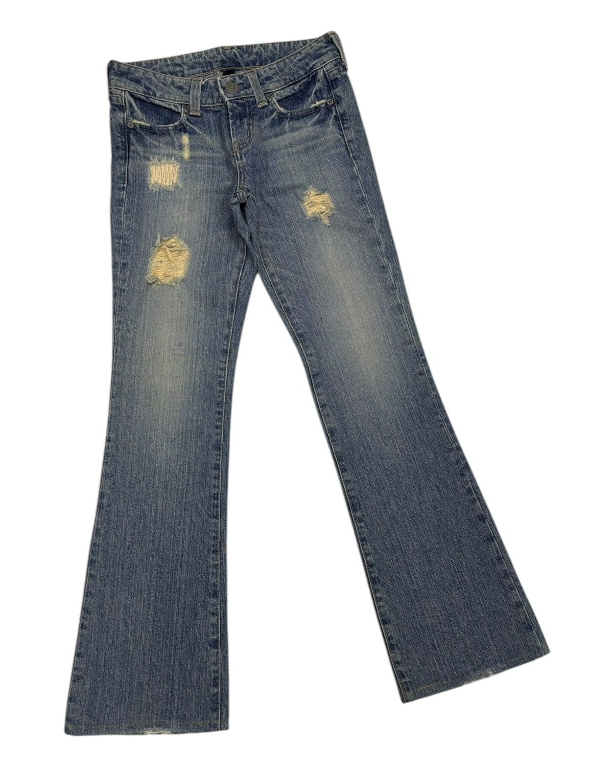Hysteric Glamour × If Six Was Nine × MOUSSY Flare Jeans I6W9 Lgb Style Moussy Jeans Distressed Denim Size 27" / US 4 / IT 40 - 3 Thumbnail