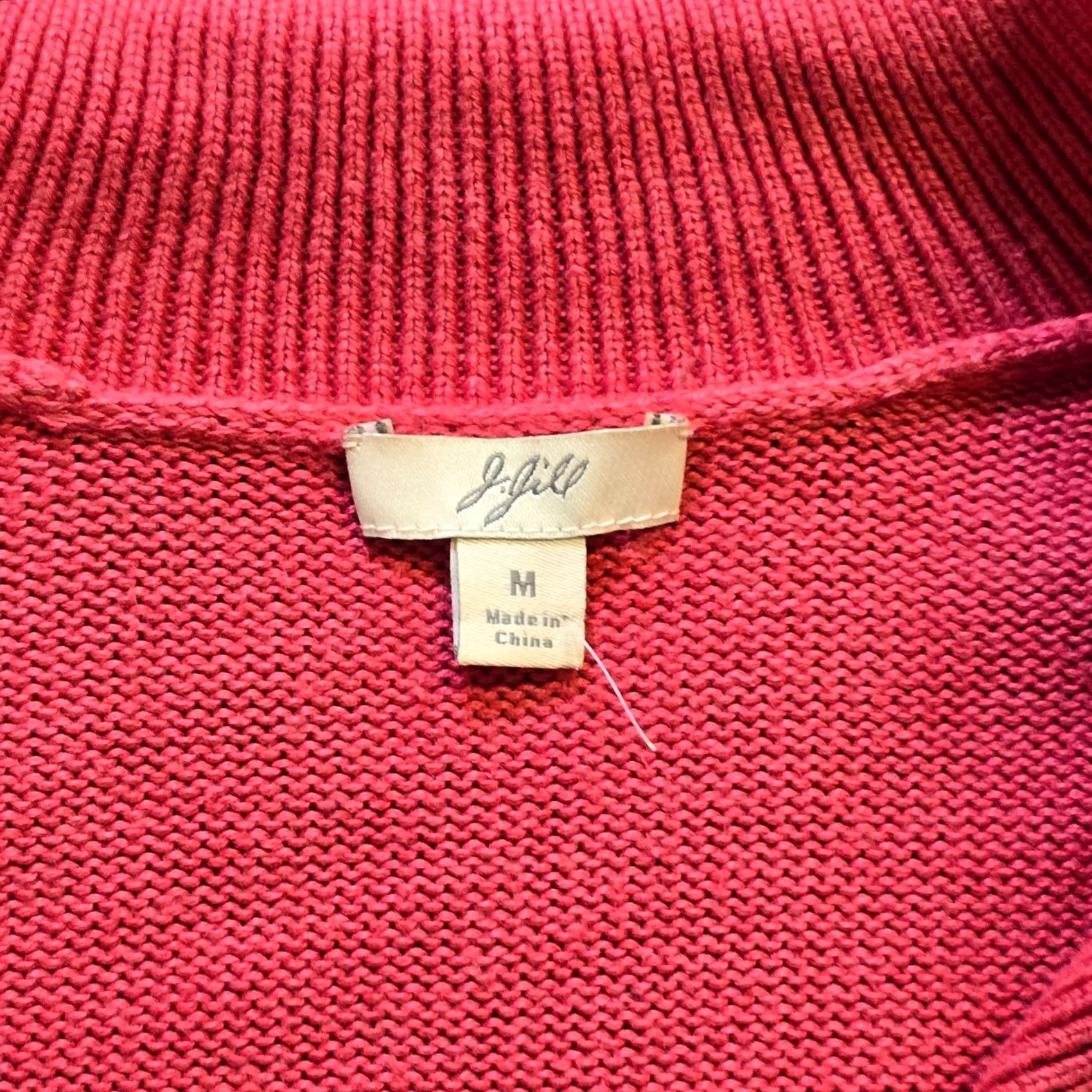 J. Jill J Jill Sweater Cardigan Women's Medium Pink Silk Blend Knit 90s Capsule Vintage Style Cardigan Mens Womens Girls Boys Size M / US 6-8 / IT 42-44 - 3 Thumbnail
