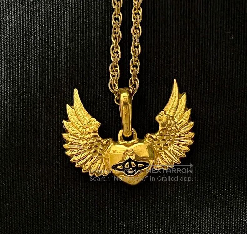 Vivienne Westwood vivienne westwood Rare second-hand gold angel wing heart n Size ONE SIZE - 3 Thumbnail