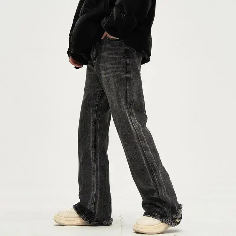 Japanese Brand Baggy streetwear y2k flared ripped jeans pants wide leg Size US 32 / EU 48 - 5 Thumbnail