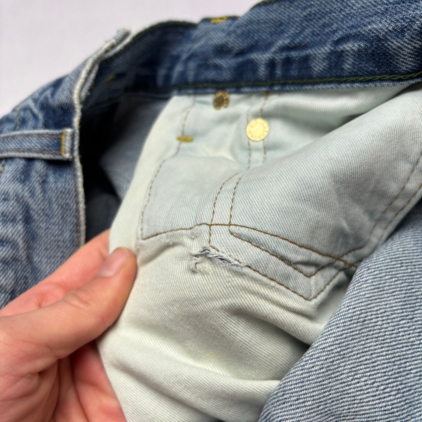 Sid Mashburn $175 Sid Mashburn Slim Straight Jeans 33x30 Made in USA Size US 33 - 11 Thumbnail