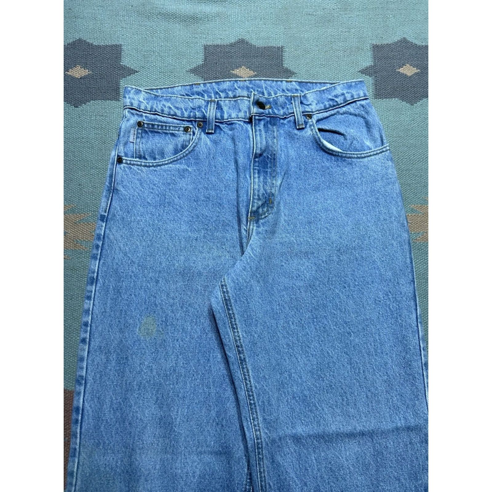 Carhartt VINTAGE Carhartt Jeans Denim Loose Relaxed Tapered B17 STW skater workwear 32x32 Mens Size US 32 / EU 48 - 6 Thumbnail