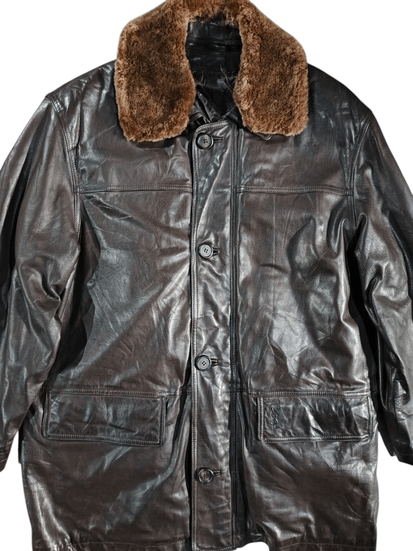 Yves Saint Laurent 👑Rare👑Yves saint Laurent leather jacket Size US M / EU 48-50 / 2 - 1 Thumbnail