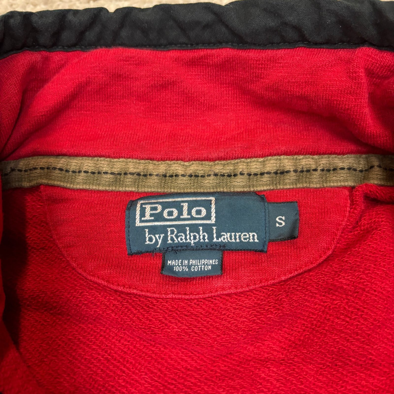 Polo Ralph Lauren VTG Polo Ralph Lauren 1/4 Zip Snap Pullover Sweatshirt S Size US S / EU 44-46 / 1 - 5 Thumbnail