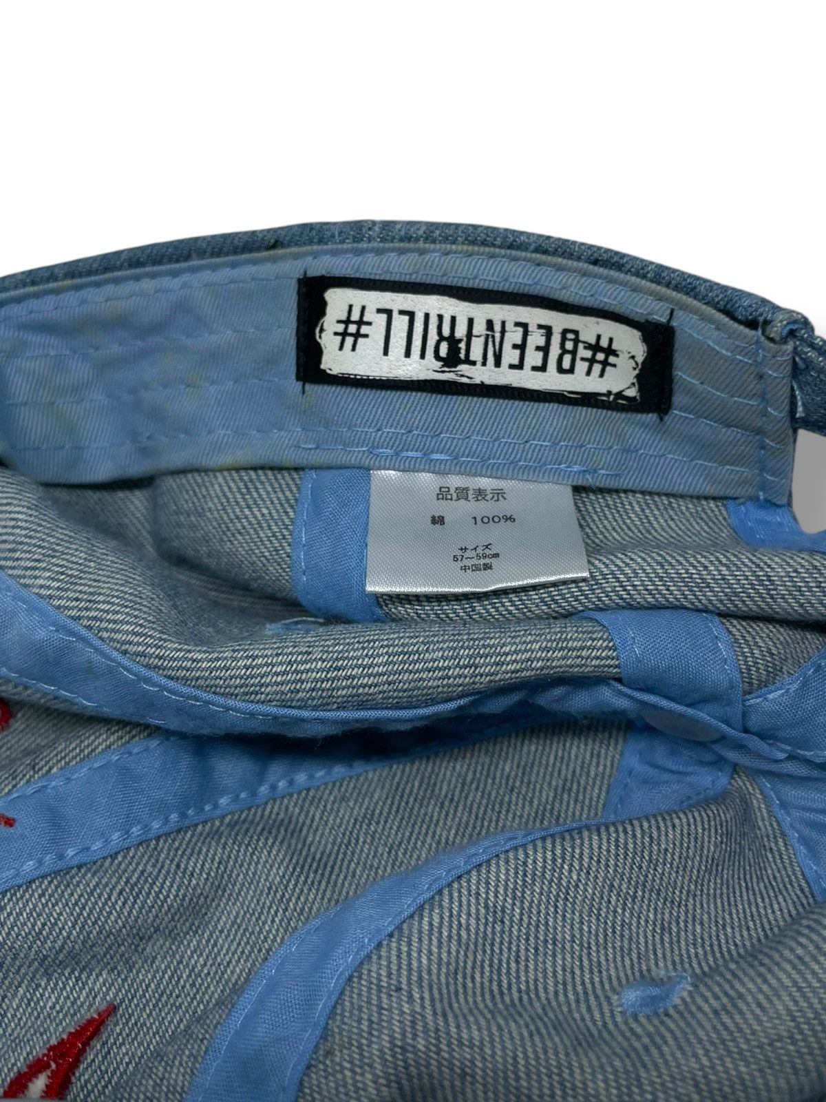 Been Trill Been Trill Long Strap Denim Baseball Cap Size ONE SIZE - 8 Thumbnail