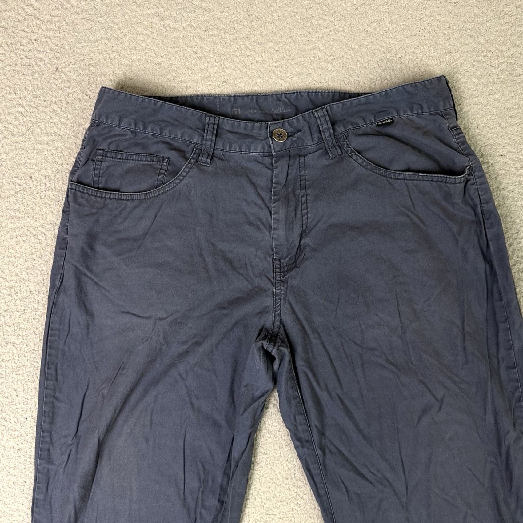 TravisMathew Travis Mathew Jeans Men 34x32 Navy Blue Tencel Stretch Classic Pattern: Solid Size US 34 / EU 50 - 3 Thumbnail