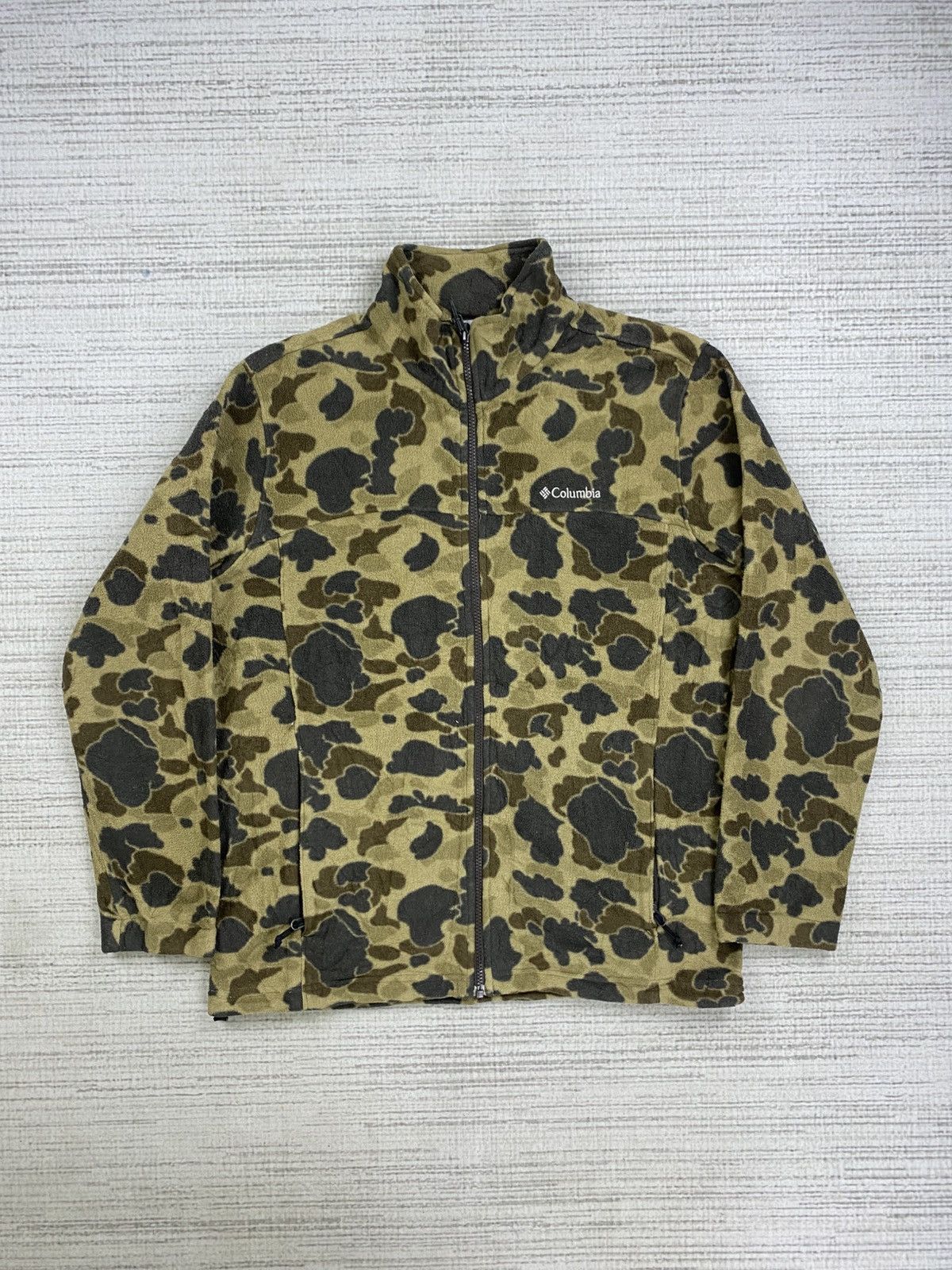 Columbia × Japanese Brand × Vintage Vintage Columbia Duck Camo Fleece Jacket Size US M / EU 48-50 / 2 - 1 Thumbnail