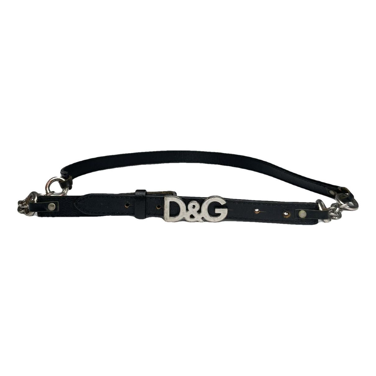 Dolce & Gabbana D&G Black Leather Belt Size ONE SIZE - 1 Thumbnail